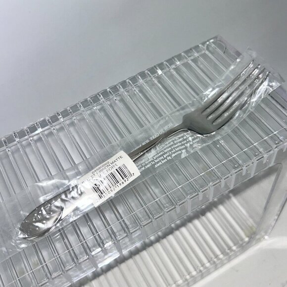 Waterford Ballet Ribbon Matte Stainless Flatware ONE (1) Fork/Dinner Fork 8" - Picture 9 of 11